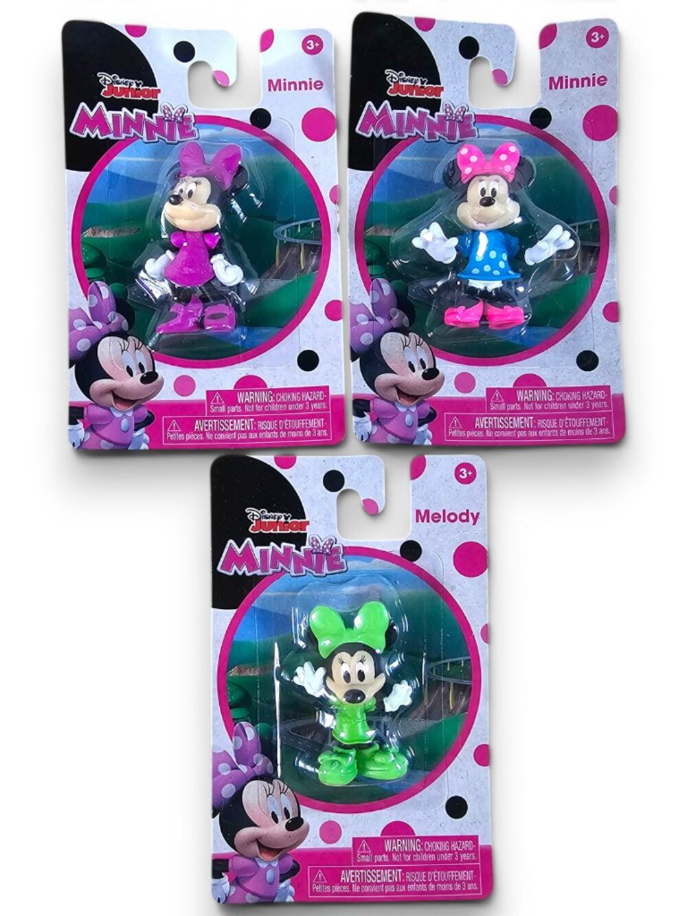 Just Play Disney Junior Minnie Cake Topper Toys Figure Lot of 3 Melody NEW 2019